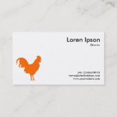 Oranje haansymbool - wit visitekaartje (Achterkant)