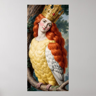 Oranje Haar Harpij Monster Meisje Poster