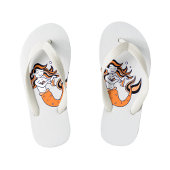 Oranje haarzeemeermin kinder teenslippers
