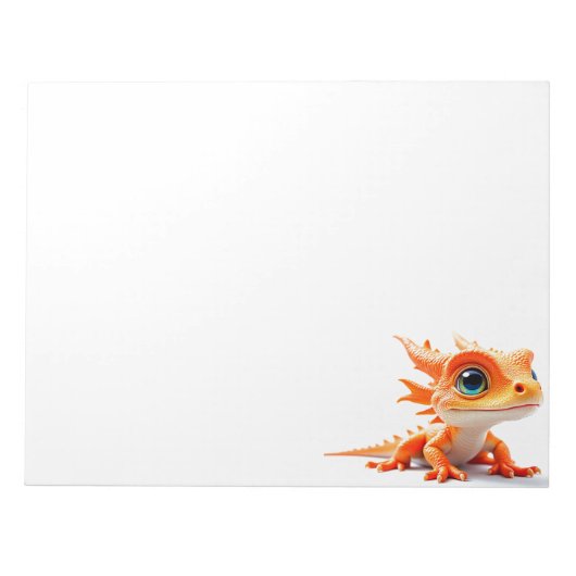Oranje Hagedis Wezen Notitieblok (Voorkant)