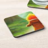 Oranje Hair Bier Onderzetter (Linkerzijde)