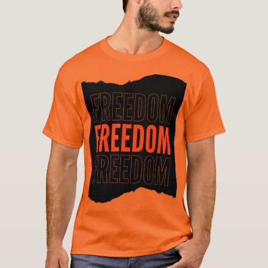 Oranje half mouw t shirt (Voorkant)