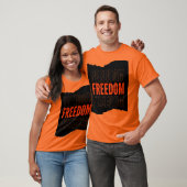 Oranje half mouw t shirt (Unisex)