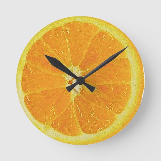 ORANJE-HALF WALL CLOCK RONDE KLOK (Voorkant)