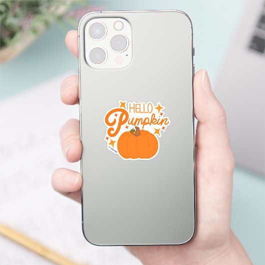 Oranje Hallo Sticker (Telefoon)