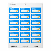 Oranje Hallo T-Rex Etiket (Full Sheet)