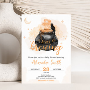 Oranje Halloween A Baby is Baby shower brouwen Kaart