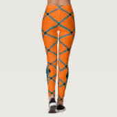  Oranje Halloween Argyle Jesters Leggings (Achterkant)