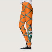  Oranje Halloween Argyle Jesters Leggings (Links)