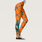  Oranje Halloween Argyle Jesters Leggings (Rechts)