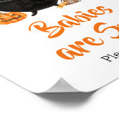 Oranje Halloween-Baby is Brouwen Baby's Zijn Zoet Poster (Hoek)