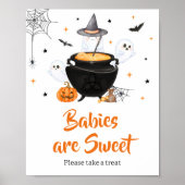 Oranje Halloween-Baby is Brouwen Baby's Zijn Zoet Poster (Voorkant)