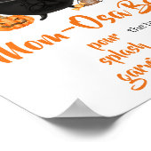 Oranje Halloween Baby is Brouwen Mama Osa Bar Poster (Hoek)
