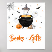 Oranje Halloween Baby is het brouwen van boeken en Poster (Voorkant)