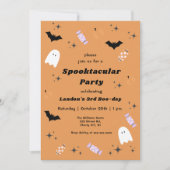 Oranje halloween elk jaar Spooktaculaire Birthday Kaart (Voorkant)