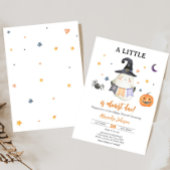Oranje Halloween Ghost Little Boo Baby shower Kaart