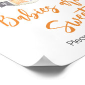 Oranje Halloween Ghost Little Boo Baby's zijn zoet Poster (Hoek)