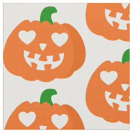 oranje halloween hart pompoen jack-o-lantern stof