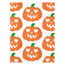 oranje halloween hart pompoen jack-o-lantern tafelkleed