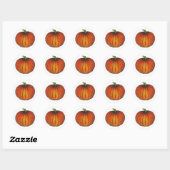 Oranje Halloween Herfst Oogst Pompoen Patch Ronde Sticker (Vel)