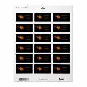 Oranje Halloween Kikker Etiket (Full Sheet)