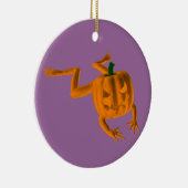 Oranje Halloween Kikker Keramisch Ornament (Rechts)