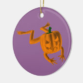 Oranje Halloween Kikker Keramisch Ornament (Links)