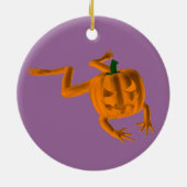 Oranje Halloween Kikker Keramisch Ornament (Achterkant)