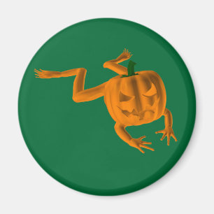 Oranje Halloween Kikker Magneet