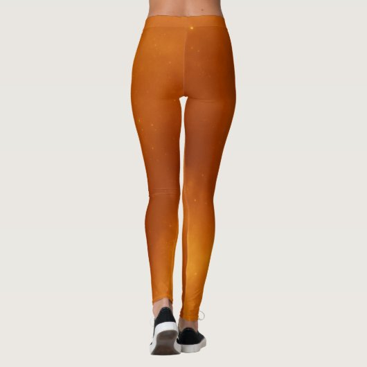 Oranje Halloween-Leggings Leggings (Achterkant)