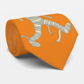 Oranje Halloween Mummy necktie - mannen STROPDAS H (Opgerold)