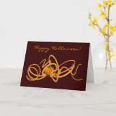 Oranje Halloween Octopus Kaart (Gele Bloem)