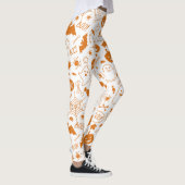 Oranje Halloween Pattern Happy Halloween Art Leggings (Rechts)