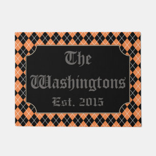 Oranje Halloween Persoonlijke Doormat Deurmat