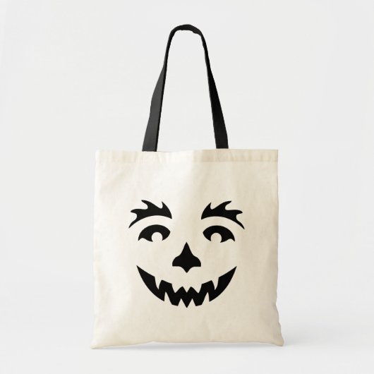 Oranje Halloween pompoen gezicht Tote Bag (Voorkant)