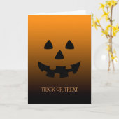 oranje Halloween pompoen gezicht wenskaart Kaart (Gele Bloem)