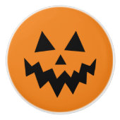 Oranje Halloween pompoen Jack O lantaarn Keramische Knop (Voorkant)