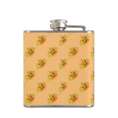 Oranje Halloween Pompoen Naadloos Patroon Heupfles (Achterkant)