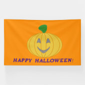 Oranje Halloween Pumpkin Banner (Horizontaal)