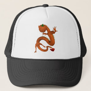 Oranje Halloween Pumpkin Dragon Trucker Pet