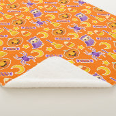 Oranje Halloween Pumpkins is eigenaar van Spiders  Sherpa Deken (3/4)