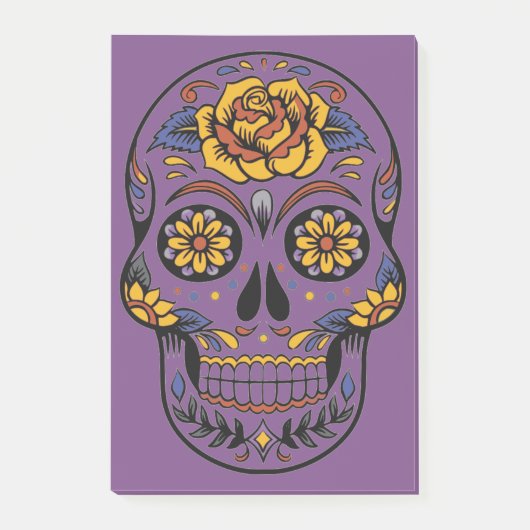Oranje Halloween Skull Post-it® Notes (Voorkant)