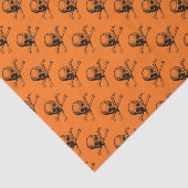 Oranje Halloween Skull Tissuepapier (Detail)