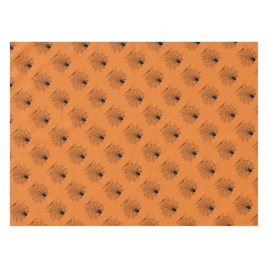 Oranje Halloween Spider Web Tablecloth Tafelkleed (Voorkant (Horizontaal))