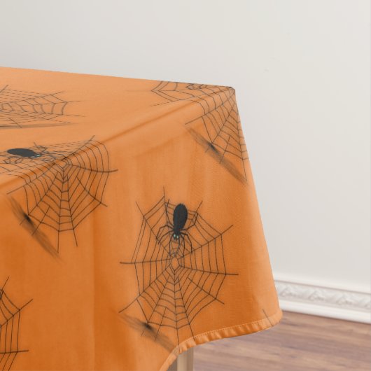 Oranje Halloween Spider Web Tablecloth Tafelkleed (Voorbeeld)