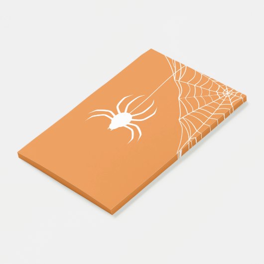 Oranje Halloween Spiderweb Post-it® Notes (Schuin)