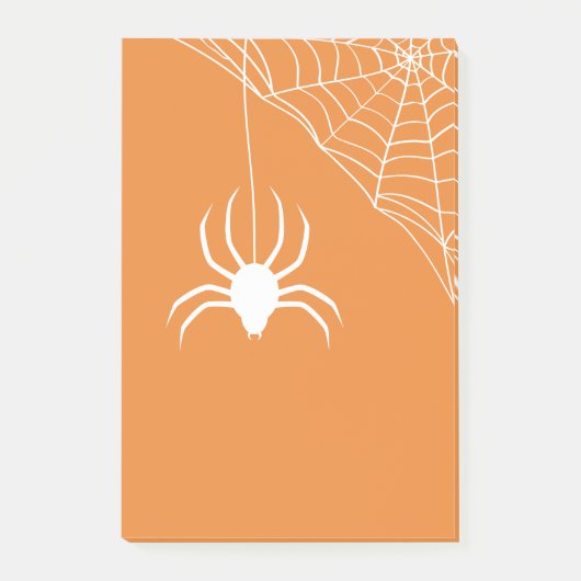 Oranje Halloween Spiderweb Post-it® Notes (Voorkant)