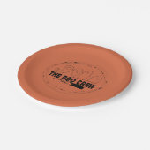 Oranje Halloween-spoken Papieren Bordje (Gekanteld)