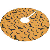 Oranje Halloween Spooky Bats Patterned Christmas Kerstboom Rok (Gekanteld)