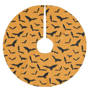 Oranje Halloween Spooky Bats Patterned Christmas Kerstboom Rok